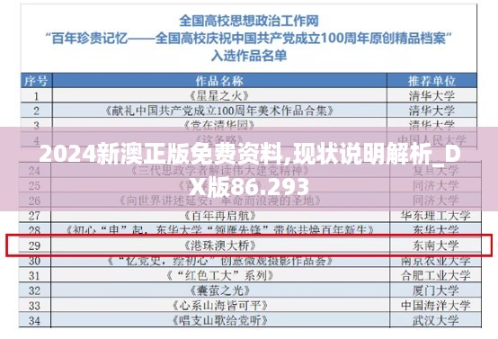 2024新澳正版免费资料,现状说明解析_DX版86.293