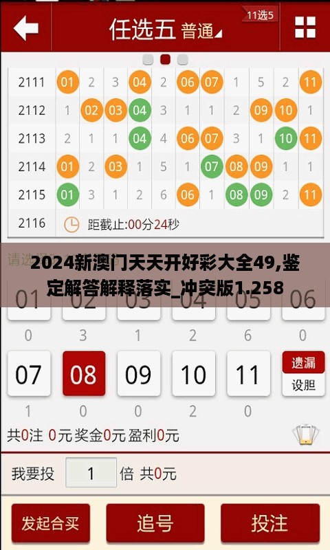 2024新澳门天天开好彩大全49,鉴定解答解释落实_冲突版1.258