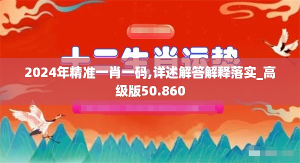 2024年精准一肖一码,详述解答解释落实_高级版50.860