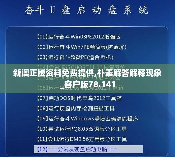 新澳正版资料免费提供,朴素解答解释现象_客户版78.141