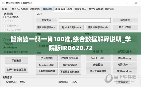 管家婆一码一肖100准,综合数据解释说明_学院版IRG620.72