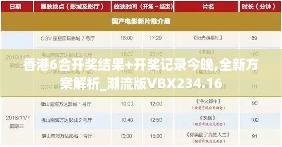 香港6合开奖结果+开奖记录今晚,全新方案解析_潮流版VBX234.16