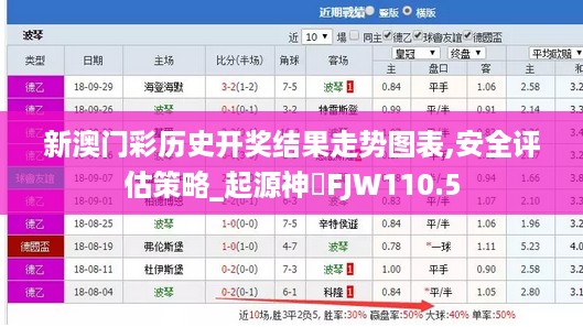 新澳门彩历史开奖结果走势图表,安全评估策略_起源神衹FJW110.5