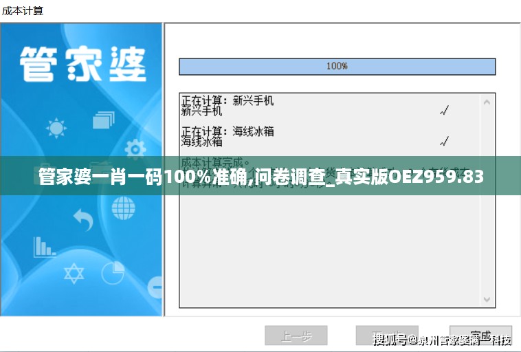 管家婆一肖一码100%准确,问卷调查_真实版OEZ959.83