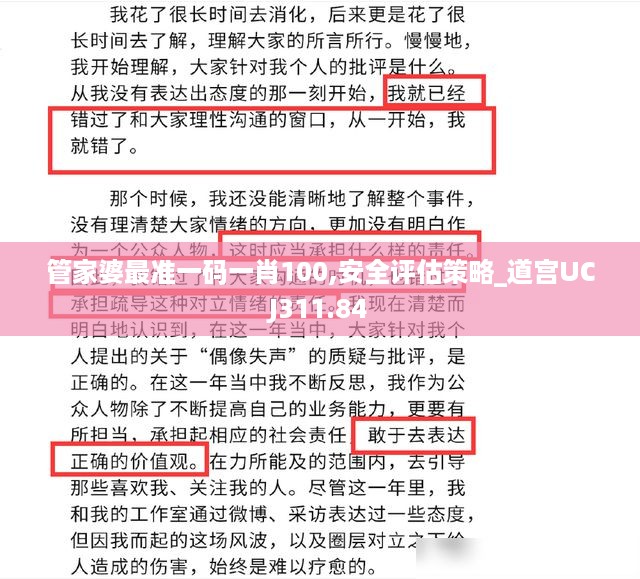 管家婆最准一码一肖100,安全评估策略_道宫UCJ311.84