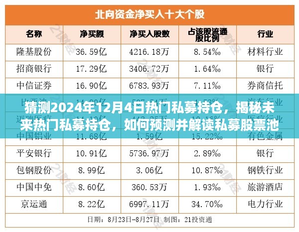 揭秘未来热门私募持仓预测，解读私募股票池在2024年12月4日的战略布局策略分析