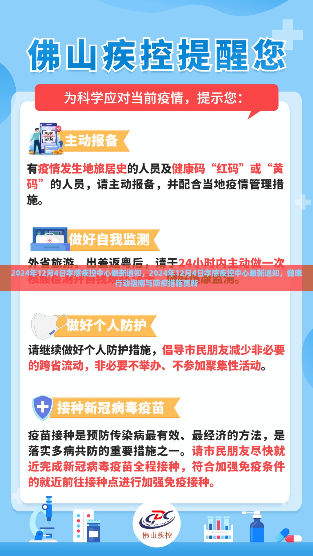 孝感疾控中心发布最新健康行动指南与防疫措施更新通知，时间，2024年12月4日