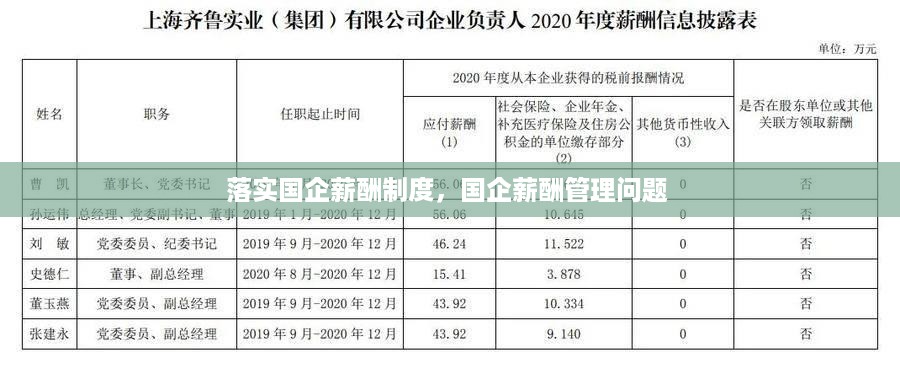 落实国企薪酬制度，国企薪酬管理问题 